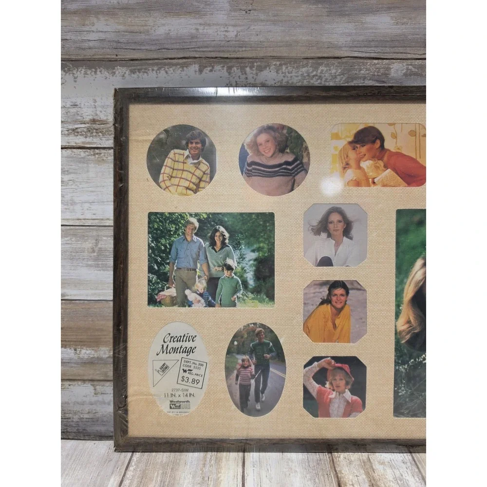 Vintage Creative Montage‎ 11x14 Multi Photo Collage Frame Sealed Woolworth READ
